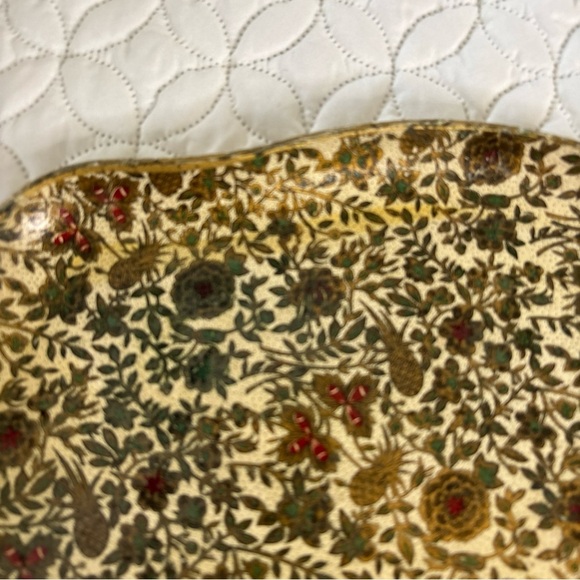 Vintage Floral Decorative Tray Pressed Board Decoupaged 12x15 inches - Picture 5 of 10